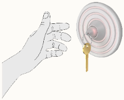 Hub with dripple and key.