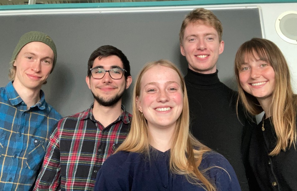 The five-person, four-country project team.
