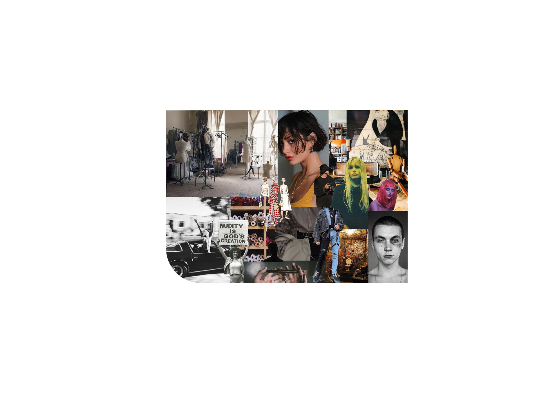 Eyex audience moodboard and visual values.