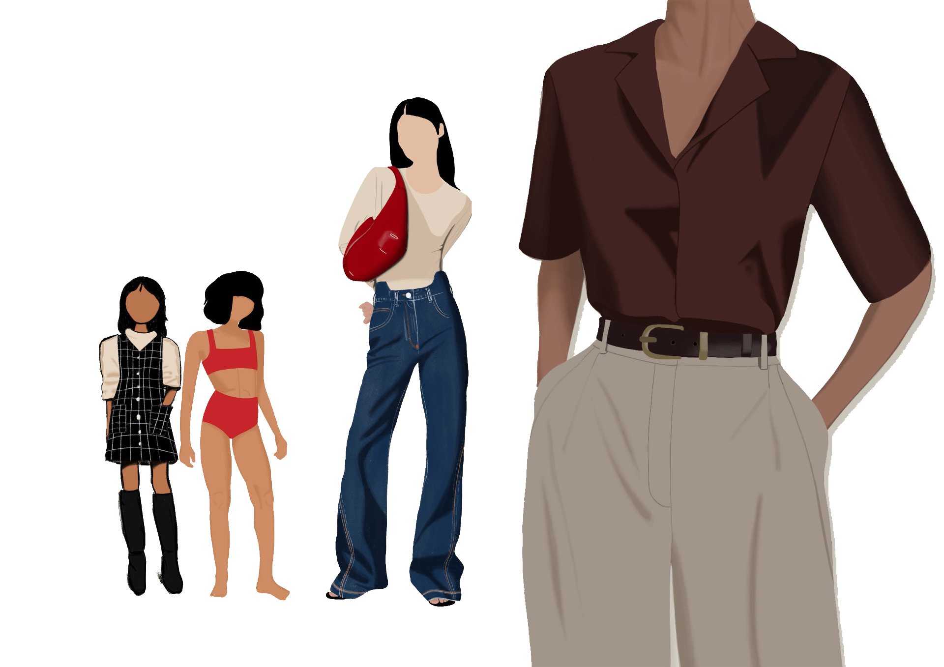 Digital fashion sketches.
